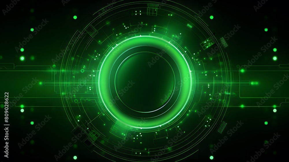 Fototapeta premium green Abstract technology background circles digital hi-tech technology design background. concept innovation. vector illustration