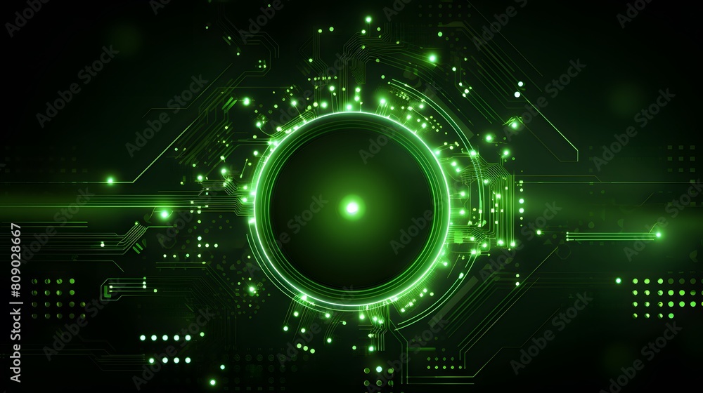 Fototapeta premium green Abstract technology background circles digital hi-tech technology design background. concept innovation. vector illustration
