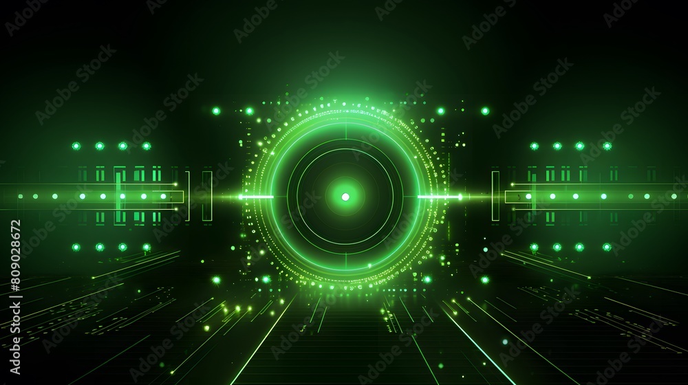 Obraz premium green Abstract technology background circles digital hi-tech technology design background. concept innovation. vector illustration