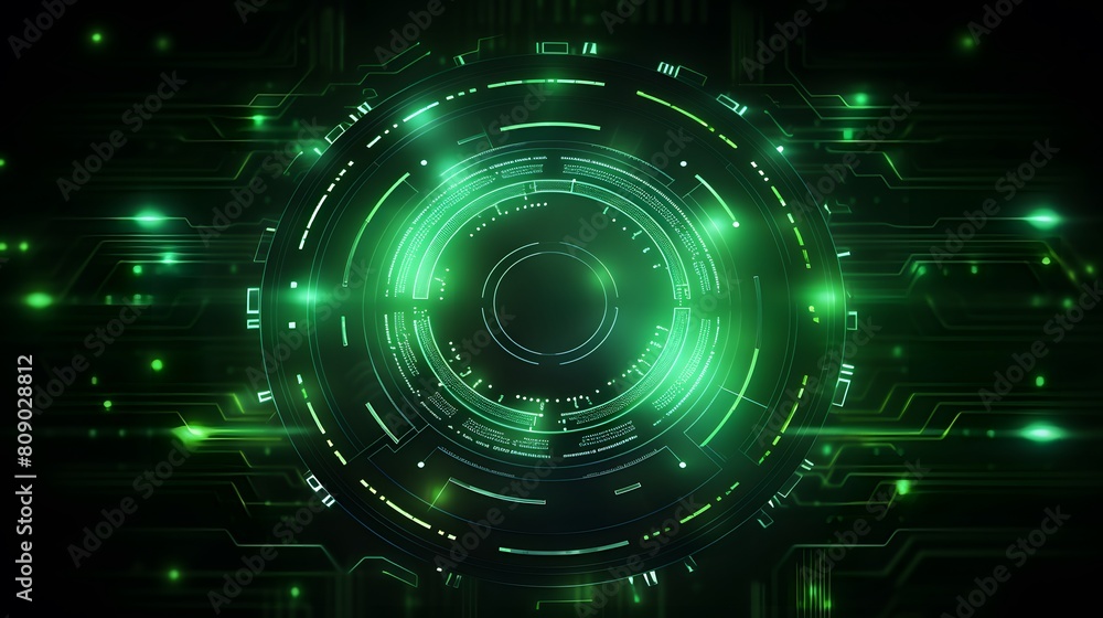 Fototapeta premium green Abstract technology background circles digital hi-tech technology design background. concept innovation. vector illustration