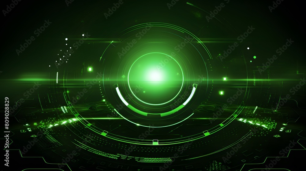 Obraz premium green Abstract technology background circles digital hi-tech technology design background. concept innovation. vector illustration