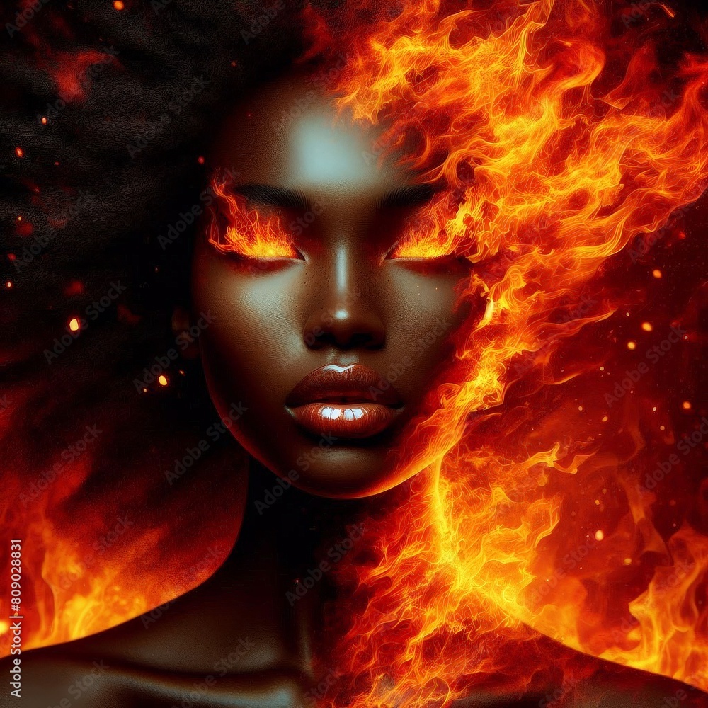 Fiery Visage: Embers of Expression Fiery Visage: Embers of Expression