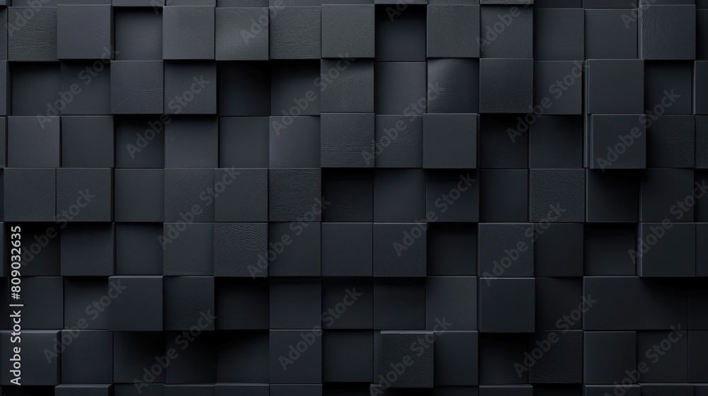 3D background minimalism. A wall with 3D blocks. 3D wallpaper with black cubes. Futuristic concrete background, with copy spase 3D background minimalism. A wall with 3D blocks. 3D wallpaper with black cubes. Futuristic concrete background, with copy spase