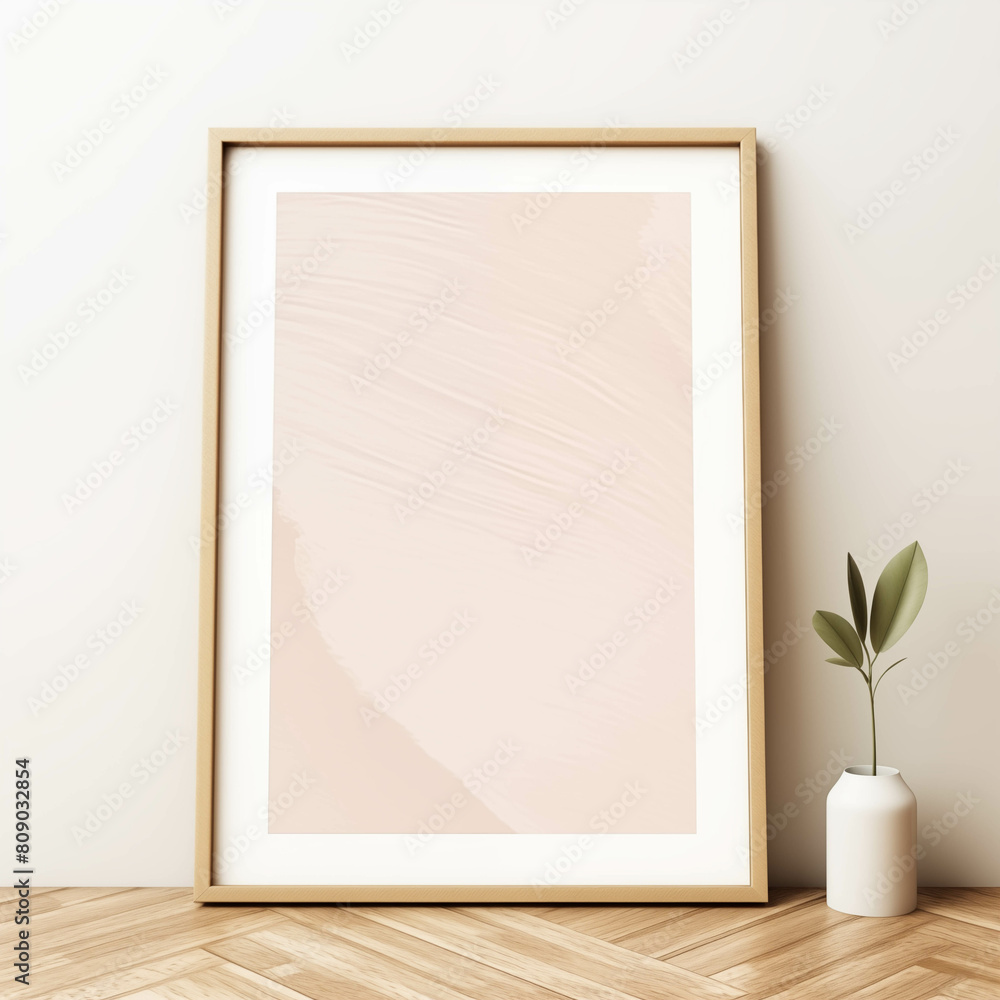 a close up of a picture frame on a wooden floor next to a plant a close up of a picture frame on a wooden floor next to a plant
