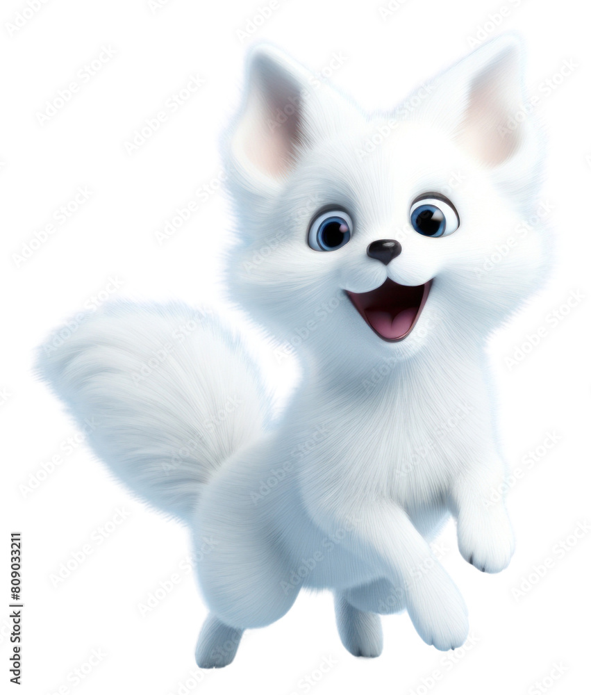 Obraz premium PNG Cartoon mammal animal white.