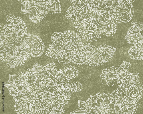 Floral textured design. Geometric effect background pattern.