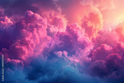 Vivid hues of clouds