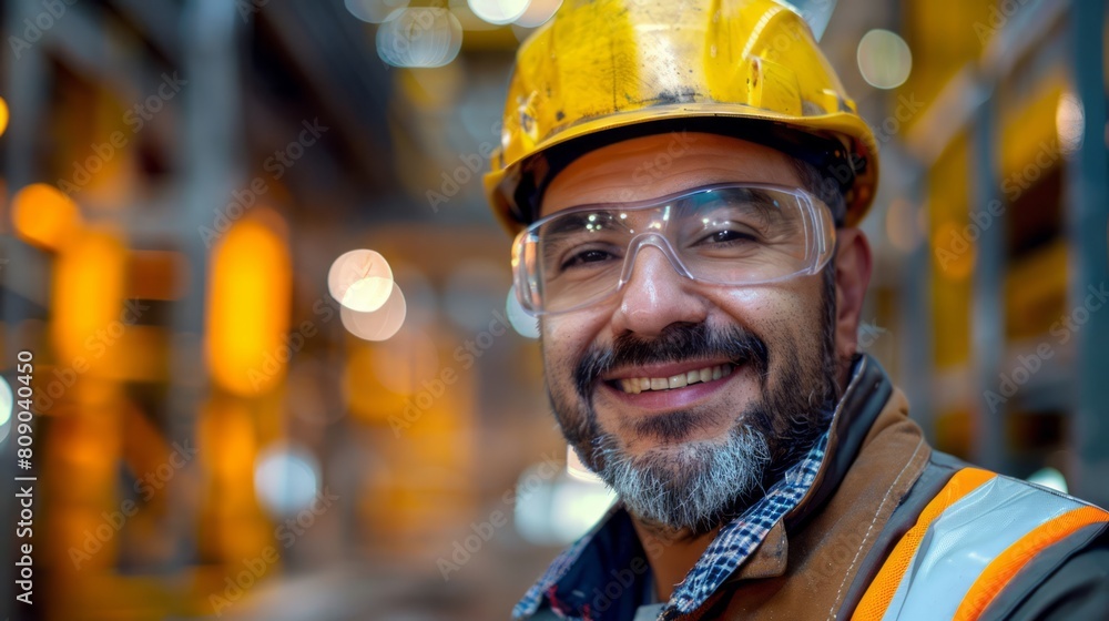 Photograph of Civil Engineer Hispanic smiling with Constuction backgrounds, use for banner cover. Success in target of project goal Handsome Middle Eastern worker. wide angle lens ambient light orange Photograph of Civil Engineer Hispanic smiling with Constuction backgrounds, use for banner cover. Success in target of project goal Handsome Middle Eastern worker. wide angle lens ambient light orange