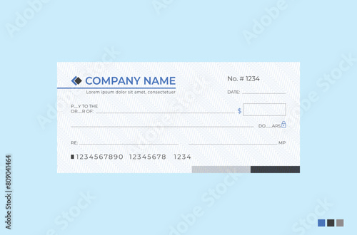 Creative receipt book design, Money receipt, blank check template