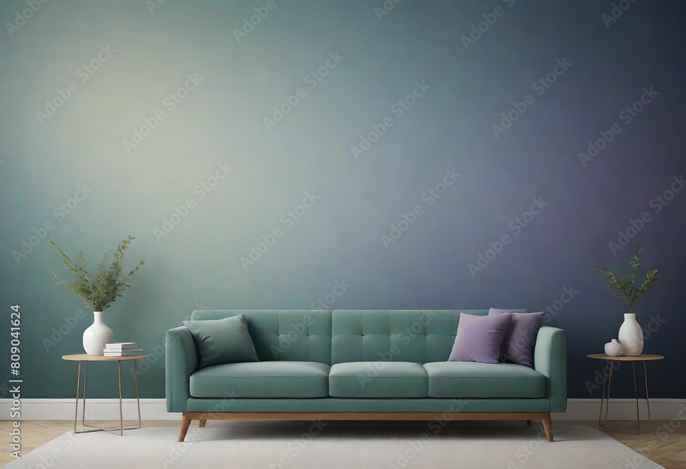Comfortable living room : blue sofa in a room. 3D rendering Comfortable living room : blue sofa in a room. 3D rendering