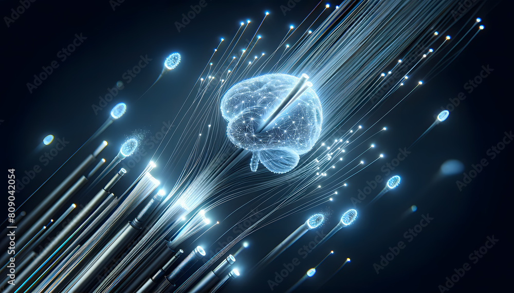 showcasing advanced fiber optic cables with dynamic glowing light patterns, depicted in a detailed and realistic style. showcasing advanced fiber optic cables with dynamic glowing light patterns, depicted in a detailed and realistic style.