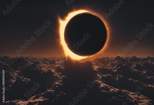 Solar eclipse occur over the sky