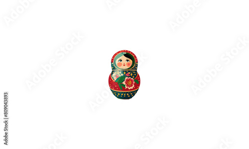 Vector Illustration of Matryoshka Doll