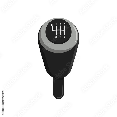 Car gear flat vector illustration on white background