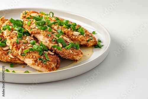 Savory Almond-Crusted Chicken with Creamy Scallion Sauce