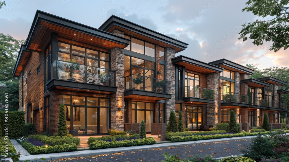 A large house with a lot of windows and a balcony A large house with a lot of windows and a balcony