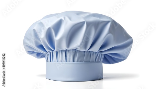 A chef's hat or toque blanche against a plain white background