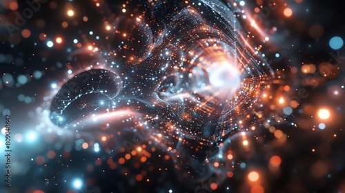 A galaxy of Dark Matter, 3DCG photo