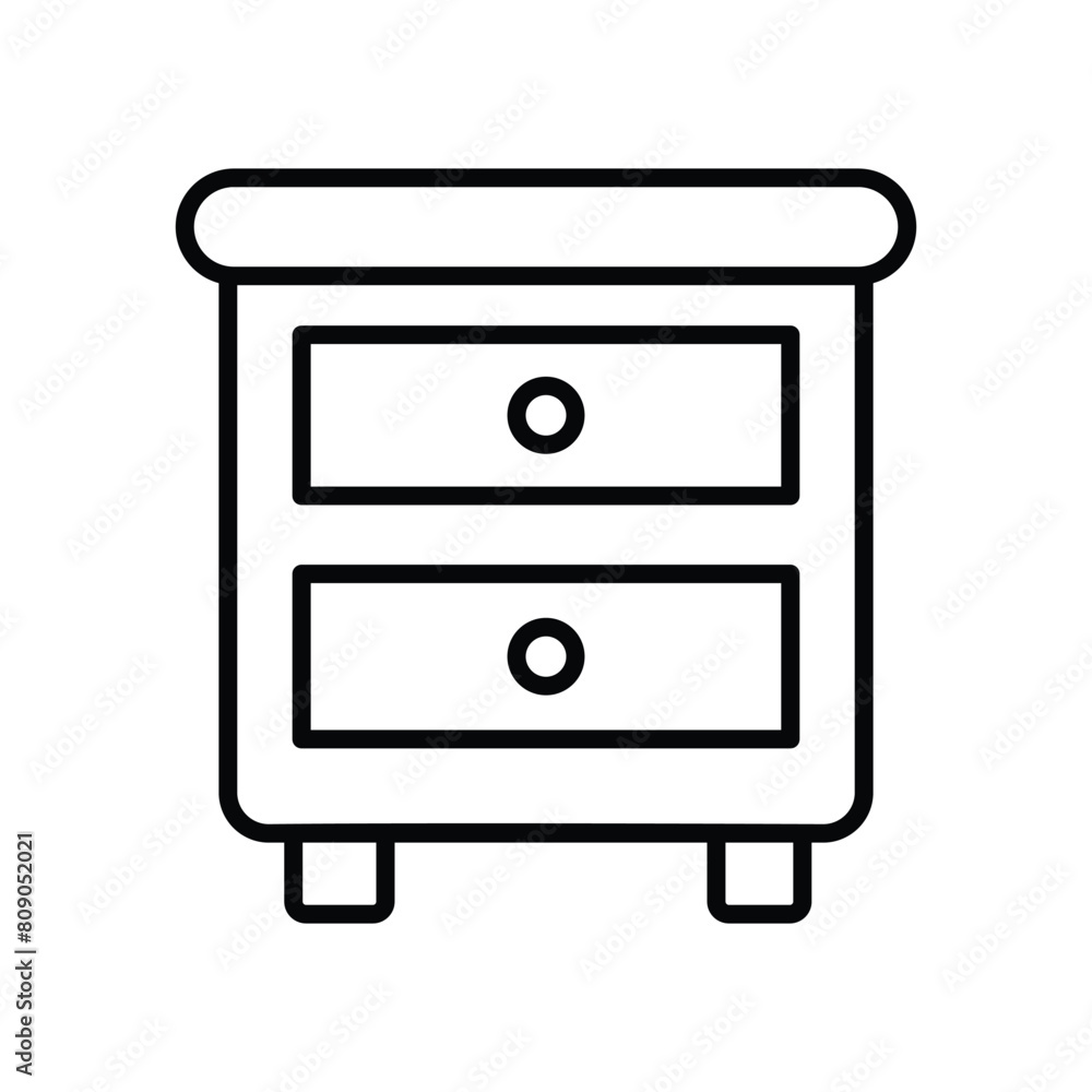 side table icon with white background vector stock illustration side table icon with white background vector stock illustration