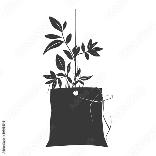 Silhouette tea bag black color only