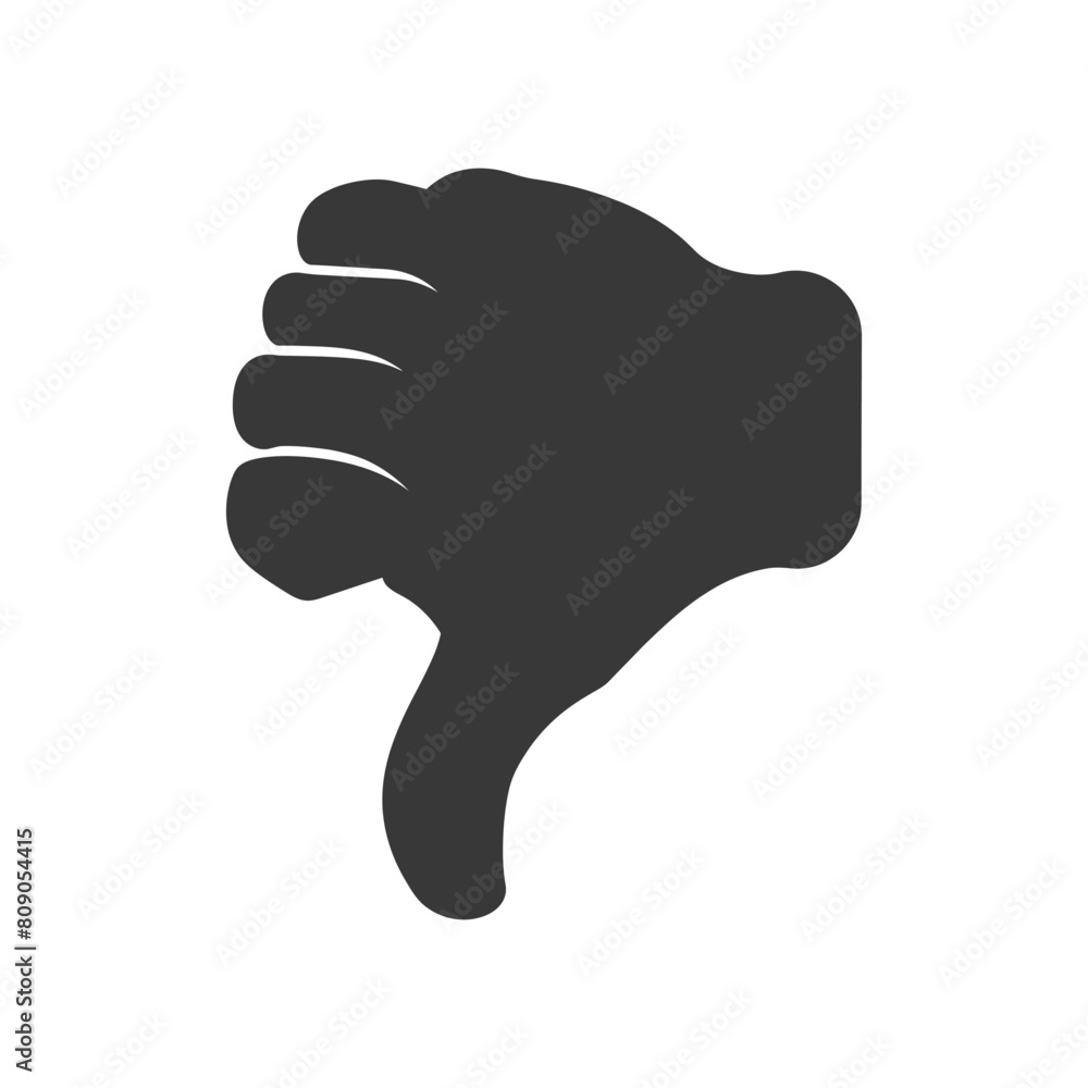 Silhouette thumb down bad or dislike symbol logo black color only Silhouette thumb down bad or dislike symbol logo black color only