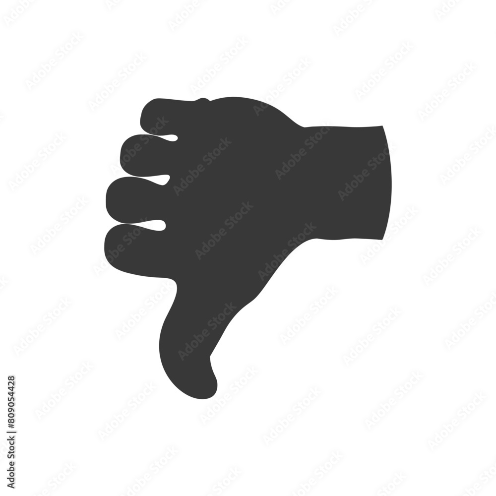 Silhouette thumb down bad or dislike symbol logo black color only Silhouette thumb down bad or dislike symbol logo black color only
