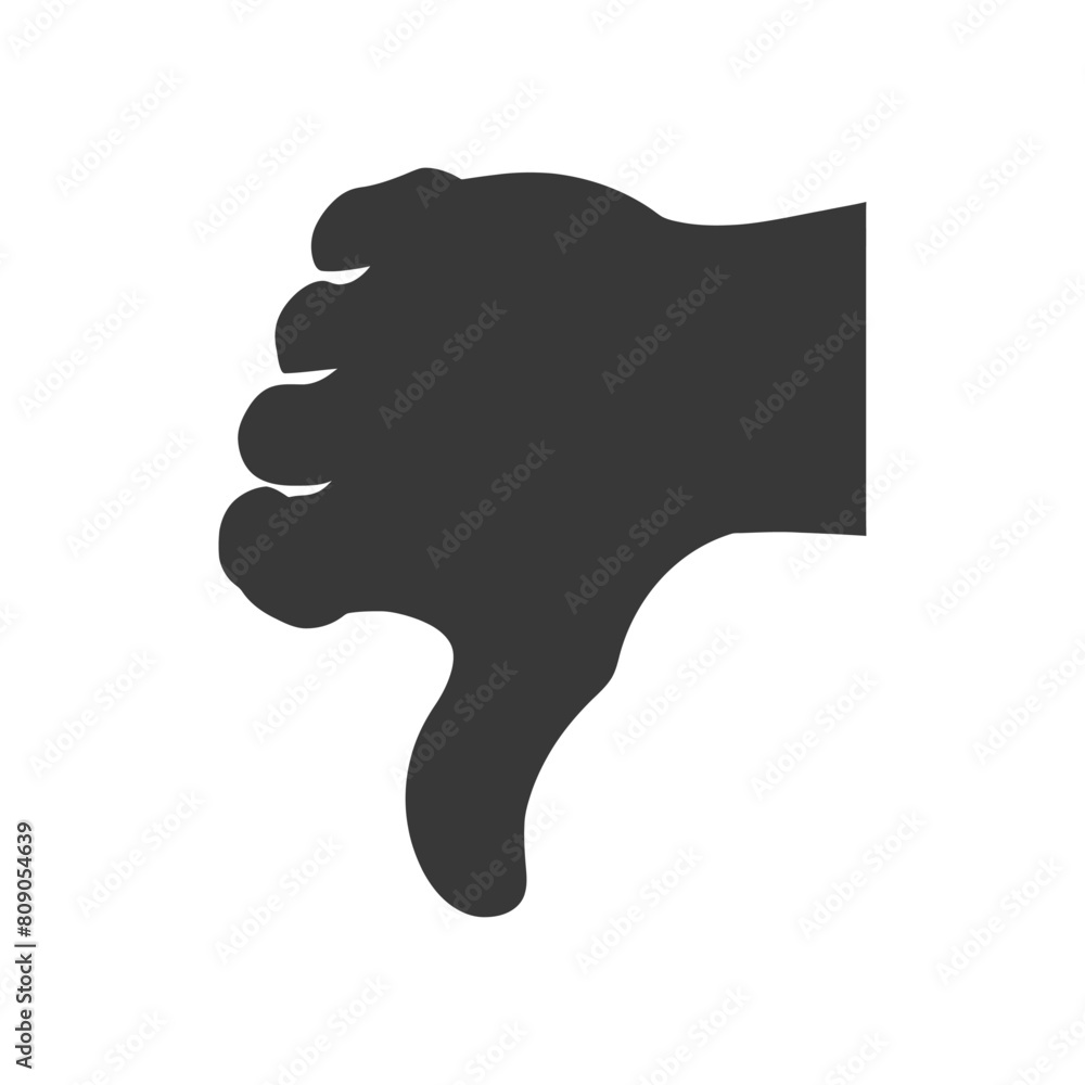 Silhouette thumb down bad or dislike symbol logo black color only Silhouette thumb down bad or dislike symbol logo black color only