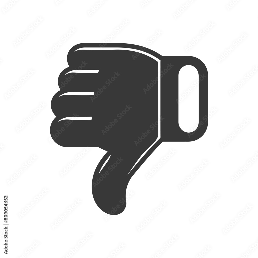 Silhouette thumb down bad or dislike symbol logo black color only Silhouette thumb down bad or dislike symbol logo black color only