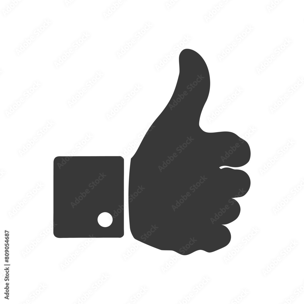 Silhouette thumb up like or agree logo symbol black color only Silhouette thumb up like or agree logo symbol black color only