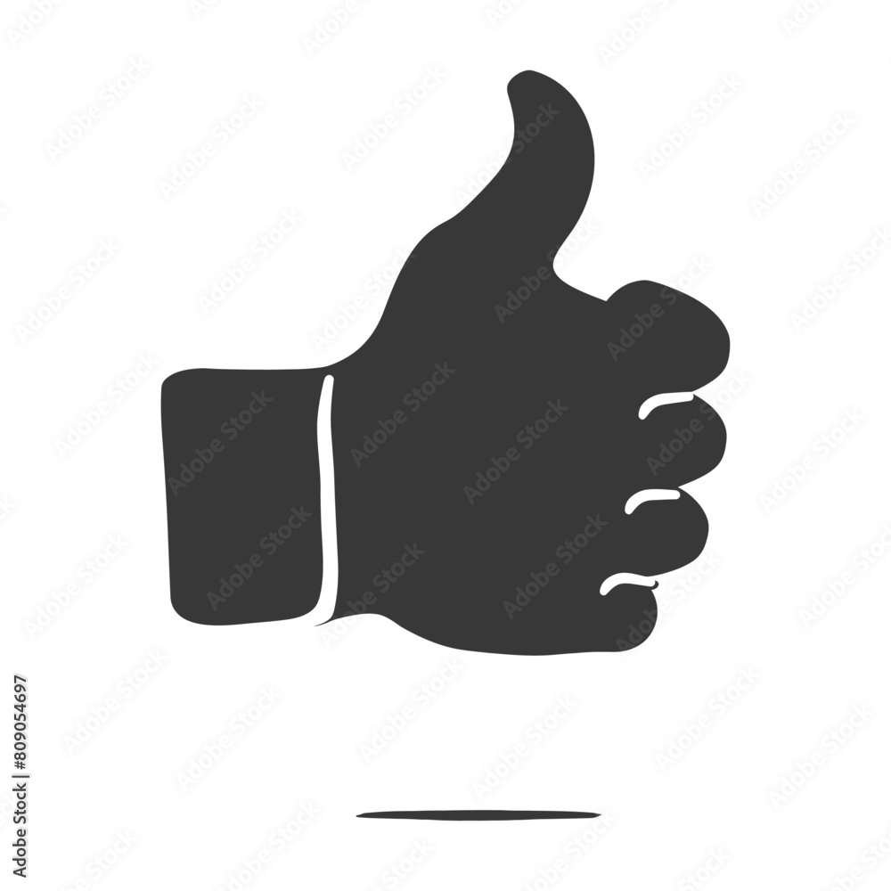 Silhouette thumb up like or agree logo symbol black color only Silhouette thumb up like or agree logo symbol black color only