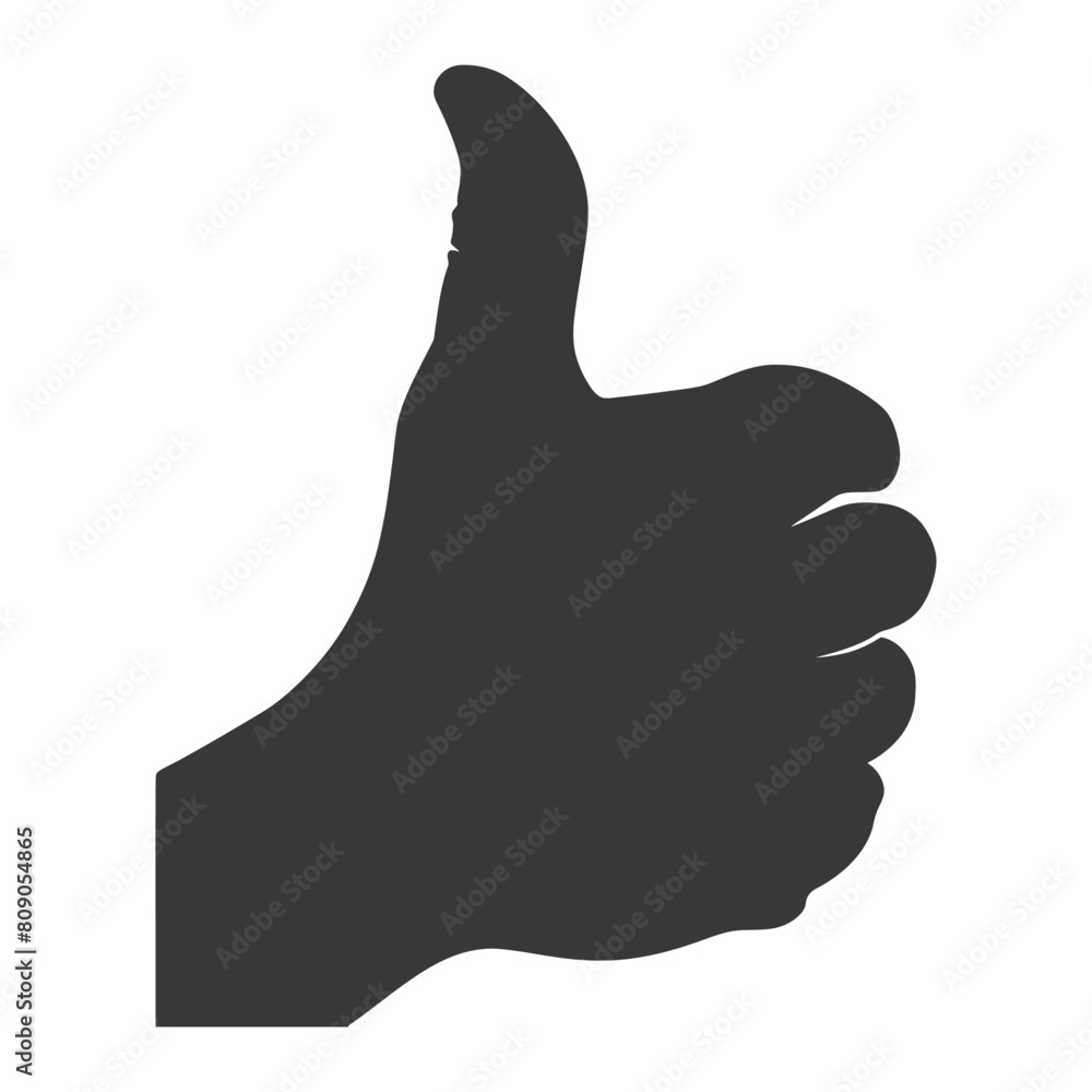Silhouette thumb up like or agree logo symbol black color only Silhouette thumb up like or agree logo symbol black color only