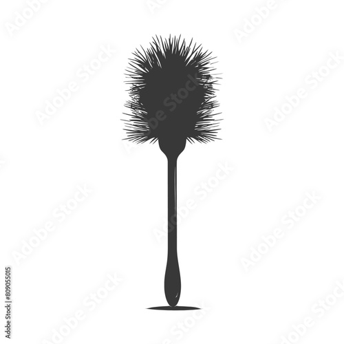 Silhouette toilet brush black color only photo