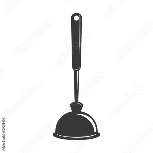 Silhouette toilet plunger black color only