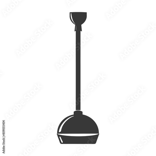 Silhouette toilet plunger black color only