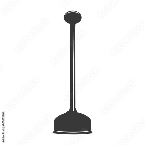 Silhouette toilet plunger black color only