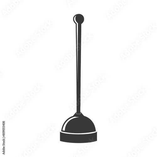 Silhouette toilet plunger black color only