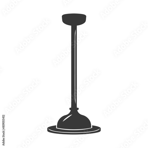 Silhouette toilet plunger black color only