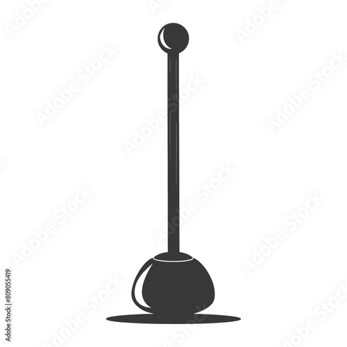 Silhouette toilet plunger black color only