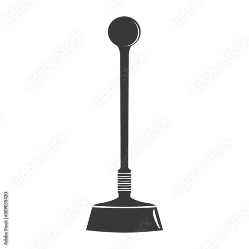 Silhouette toilet plunger black color only