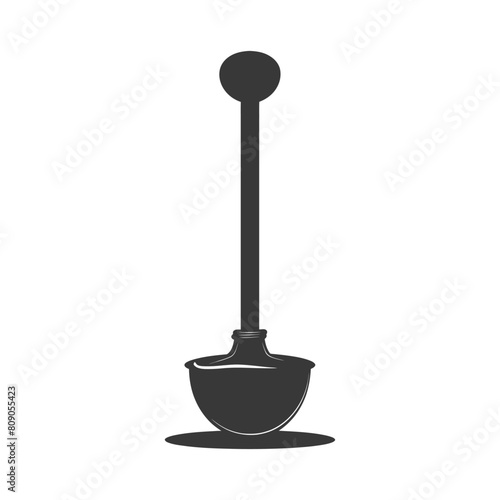 Silhouette toilet plunger black color only
