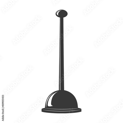 Silhouette toilet plunger black color only
