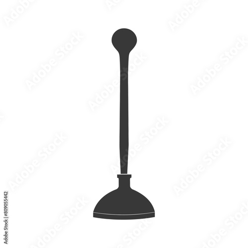 Silhouette toilet plunger black color only