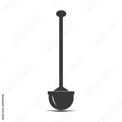 Silhouette toilet plunger black color only