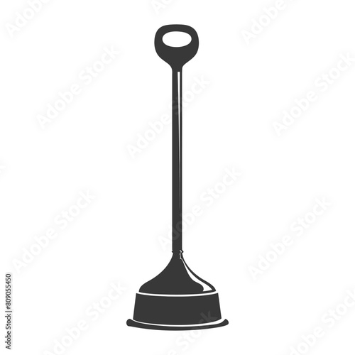 Silhouette toilet plunger black color only