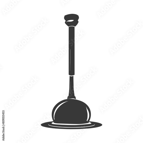 Silhouette toilet plunger black color only
