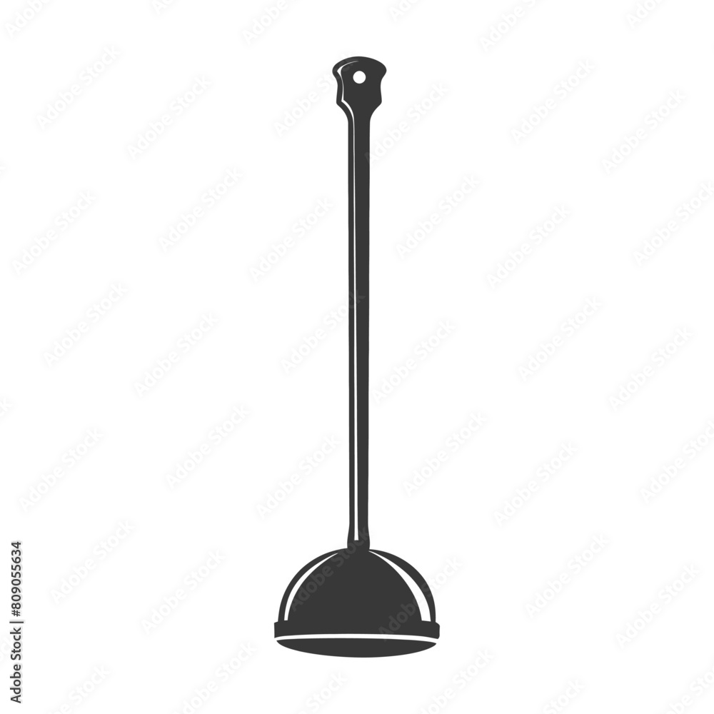 Silhouette toilet plunger black color only Silhouette toilet plunger black color only