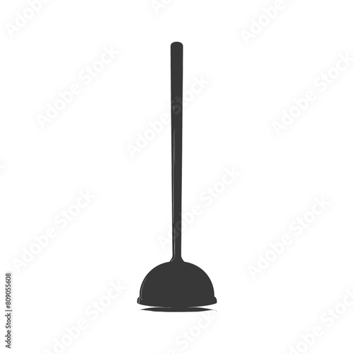 Silhouette toilet plunger black color only