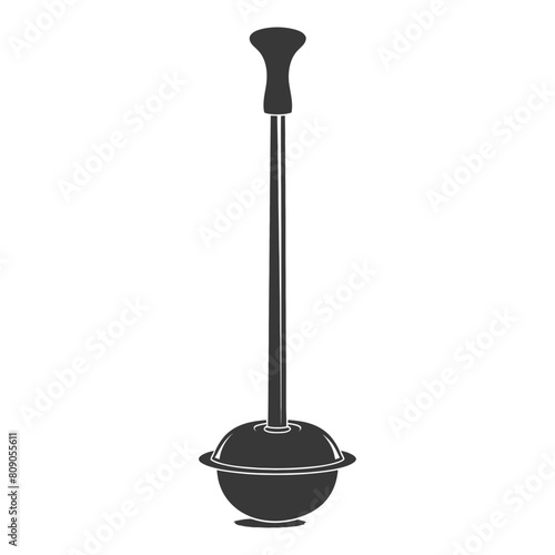 Silhouette toilet plunger black color only