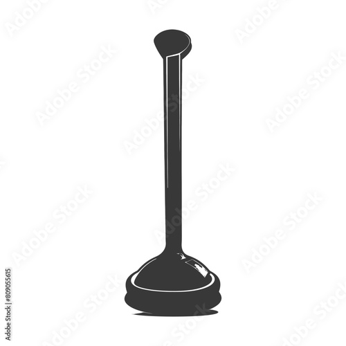 Silhouette toilet plunger black color only