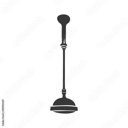 Silhouette toilet plunger black color only